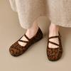 Retro round head shallow mouth double one-word buckle Mary Jane shoes, new ladyshoes in spring and autumn, evening casual single shoes
