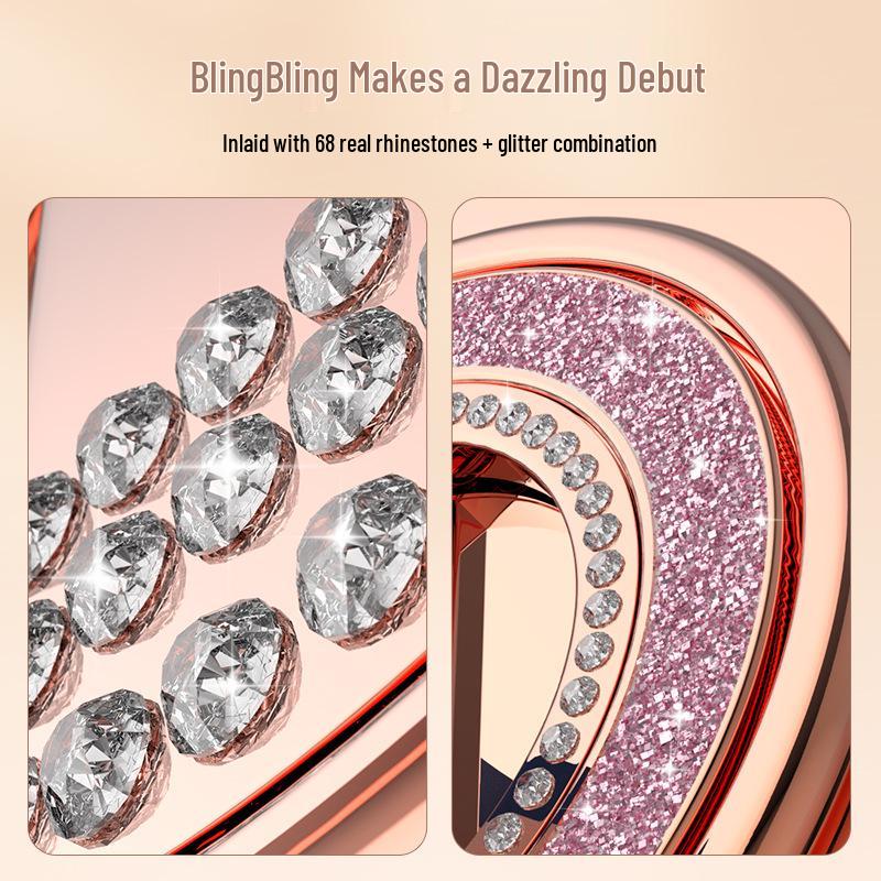 360° Rotating Glitter Diamond Ring Buckle Phone Holder with Magnetic Magsafe Compatibility