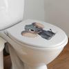 Playful Cute Elephant Toilet Sticker Waterproof Self-Adhesive Removable Decal for Bathroom WC Home Decor