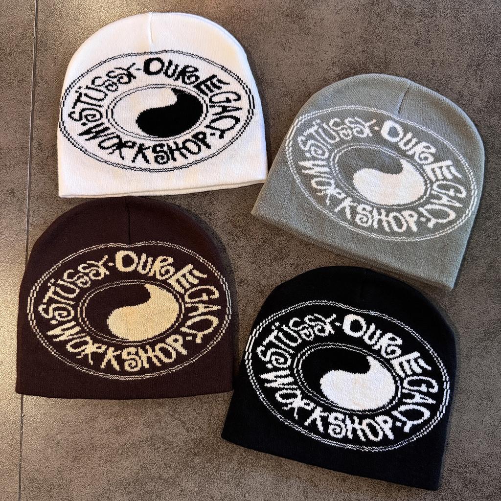 Letter Bagua Streetwear Diagram Knit Hat Fashion Warmth Acrylic Hat Beanie