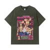 275 GSM Washed T-shirts 100% Cotton Jujutsu Kaisen V45 Sukuna Print Unisex Heavy Cotton T Shirt