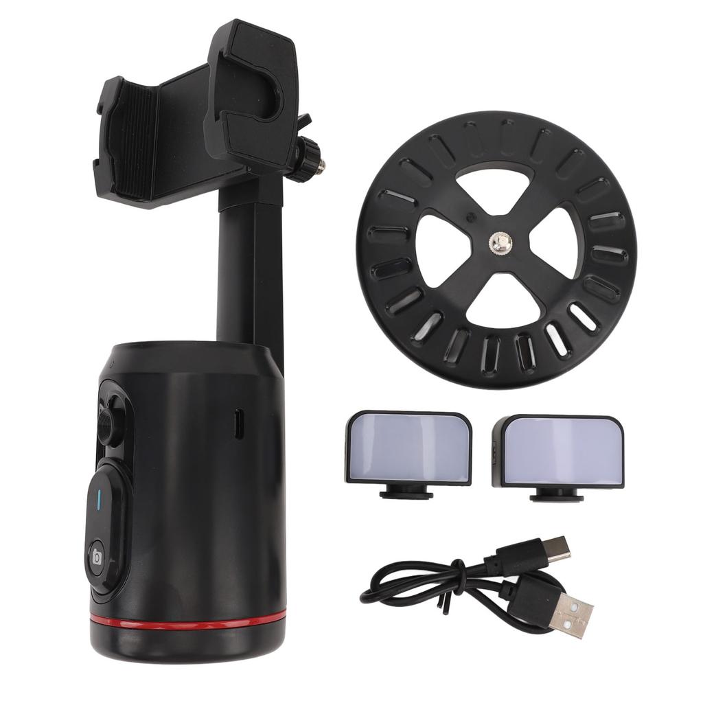 Auto-Tracking Handyhalter 360 Grad Smart Moving Handyhalterung mit Fernbedienung 2 Fülllicht für Live