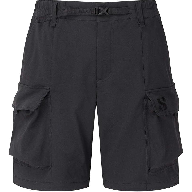 Salomon Solid Color Detachable Elastic Waist Cargo Pants Unisex Pants Black LC2571400