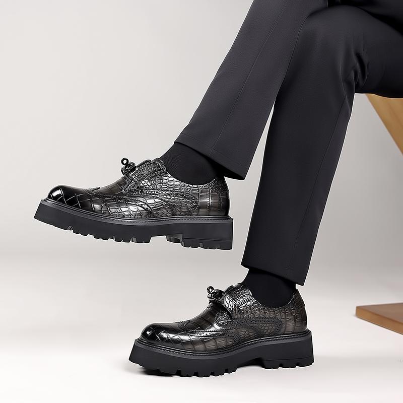 Fashion Fashion Casual Slip-On Footwear Thick Sole Breathable Dress Shoes Comfortable Walking Shoes for Men 2025 Men's Platform Loafers