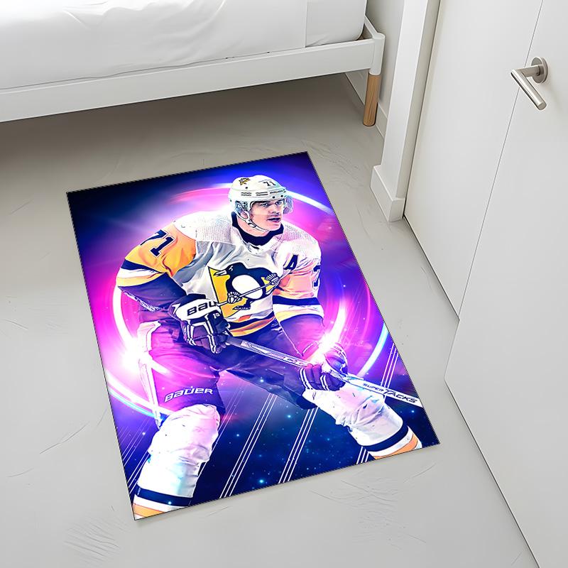 Pittsburgh Penguins (1) Rug Suitable For Living Rooms Bedrooms Computer Rooms Dining Areas And Placement Under Tables And Chairs Also An Ideal Choice 