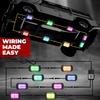 RGB Rock Lights, 10 Pods 360 LEDs SMD Chips Super Bright App Control Underglow Neon Light Exterior Chassis Wheel Well Glow Kit For Off Road Cars