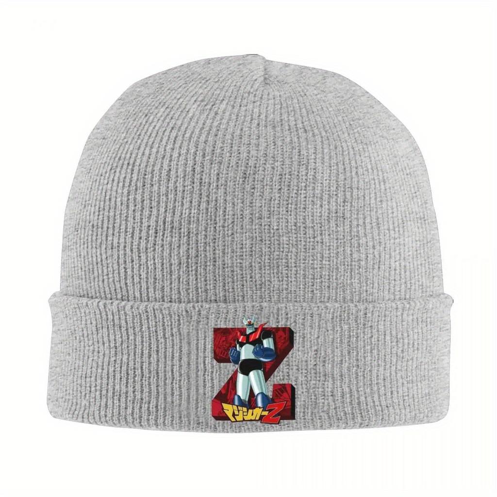 2025 New Mazinger Z Grendizer Knitted Hat Beanies Autumn Winter Hats Warm Acrylic Hiphop Ufo Robot Anime Cap Unisex WoUnisex Gift