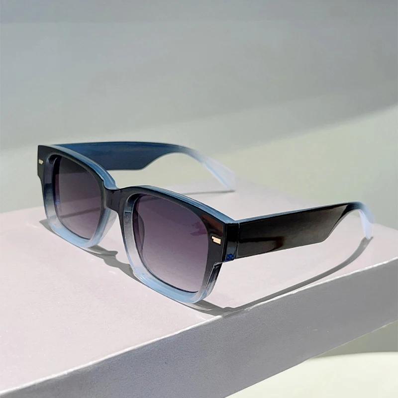 Vintage Square Sunglasses Men  New Fashion Korean Style Shades Women Trendy Brand Design Candy Color Rim Sun Glasses