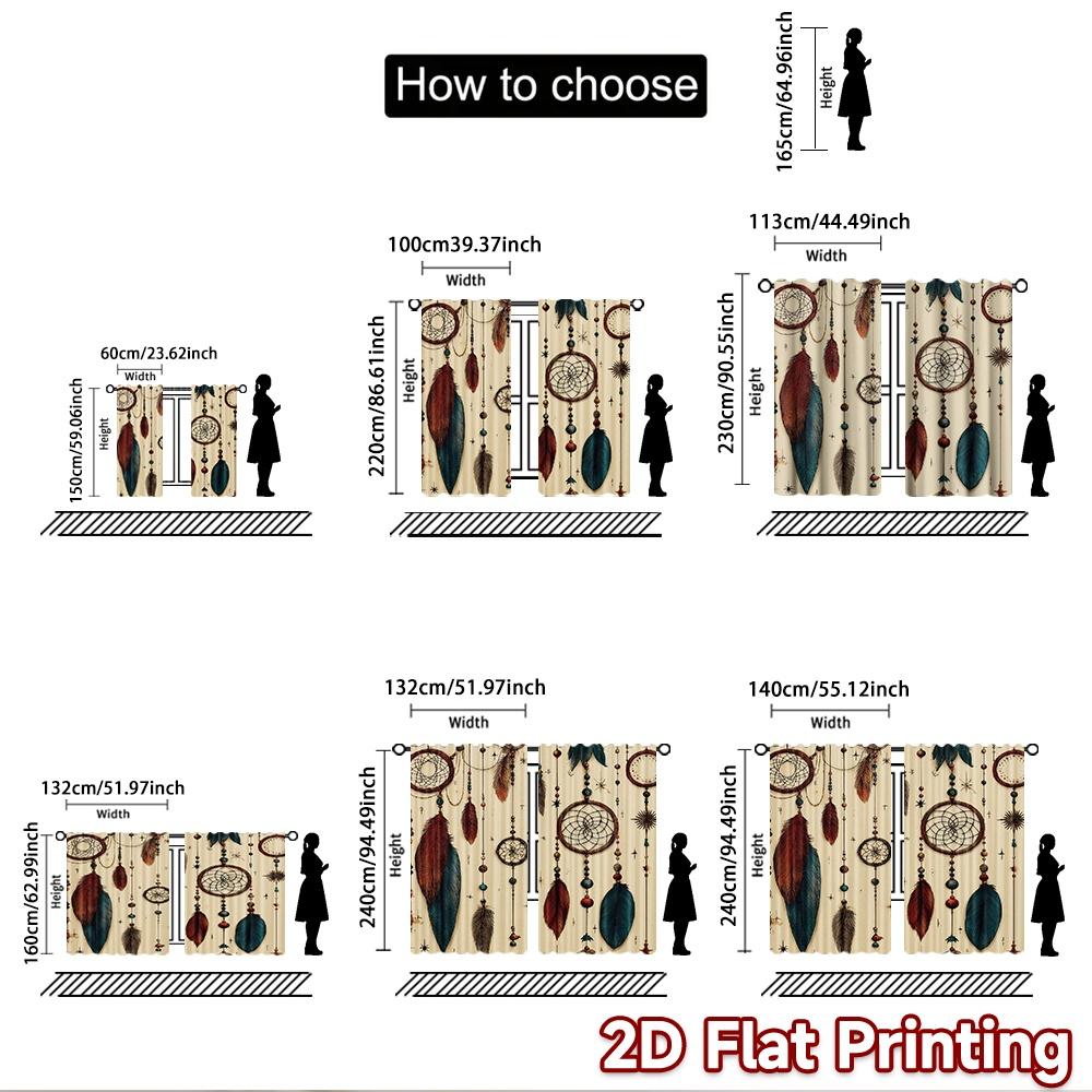 2D flat Photography Backdrop Photography Backdrop Dreamcatchers with Feathers 100% Polyester Family Party for Home