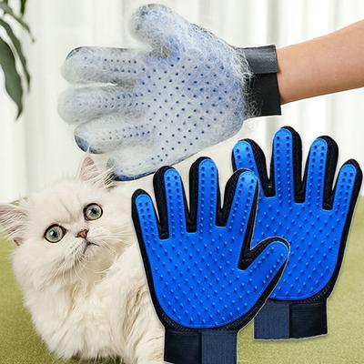 A pairPet Hair Remover Gloves Cat Dog Massage Bathing Cleaning To Bathe Dogs Hair Comb Glove Massage Grooming Dogs Cats Supplies