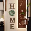 Wooden Home Letters Signs With Artificial Eucalyptus Wreaths Hanging Walls House Decorations For Living Room Kitchen Entryway
