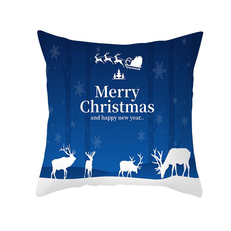 Blue Collection Sofa Car Office Cushion Cover Christmas Decoration Pillowcase Home Decor