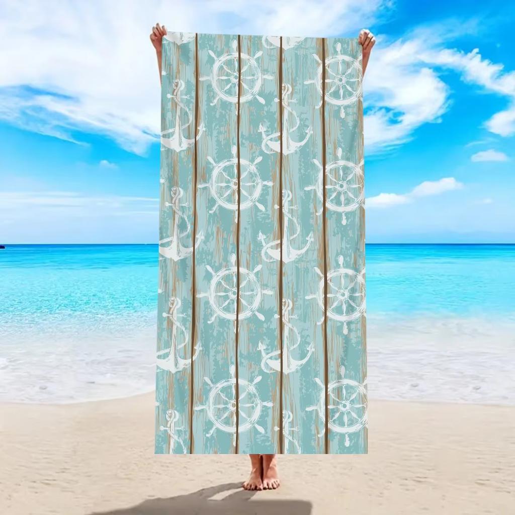 Sea Element Beach Towel, Quick Dry Absorbent Multifunctional Swimming Sports Towel for Travel Camping Summer Vacation