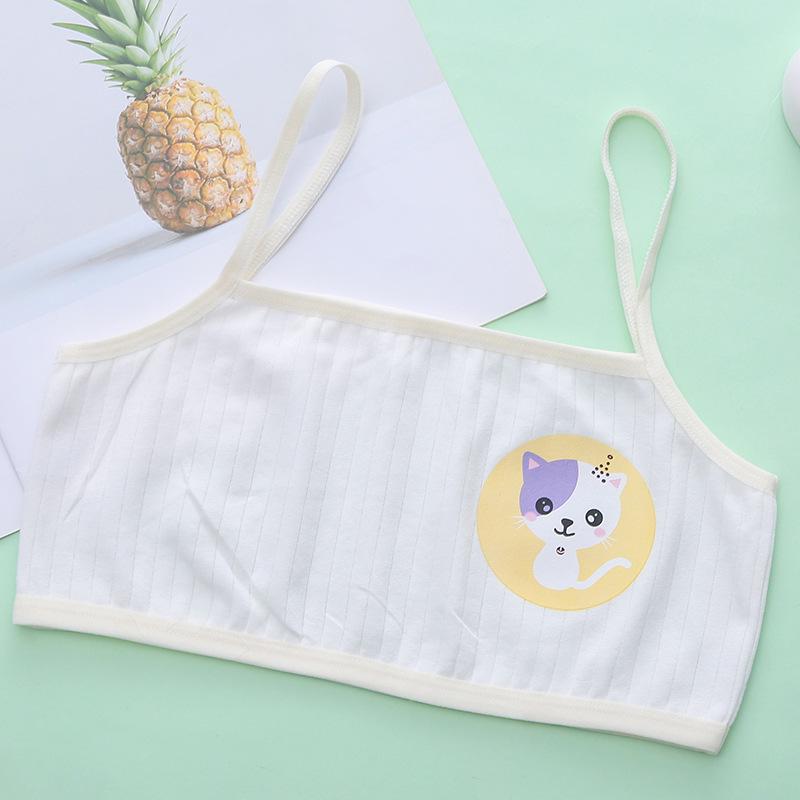 

In-Stock Girls Pure Cotton Camisole: Anti-Bump, Thin Style for Ages 8-14 S (recommended 40-60 jin)