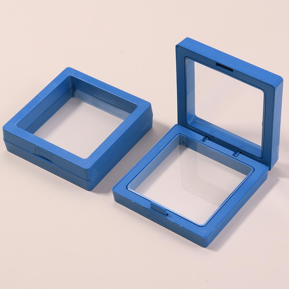 1Pc PE Film Transparent Visible Jewelry Storage Box Ring Earring Box Bracelet Necklace Display Box Jewelry Dustproof Storage Box