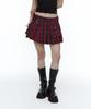 Rough Neck Tartan Check Tweed Skirt Red