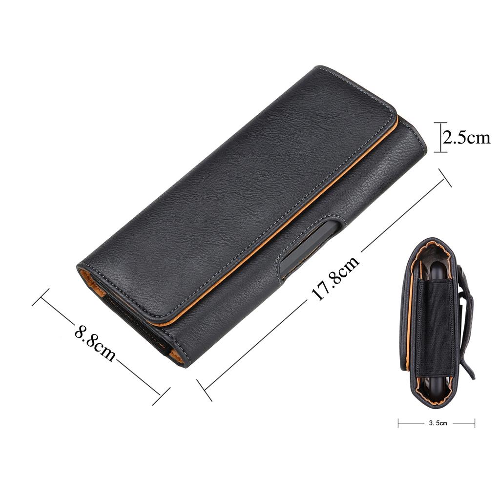 Leather Universal Phone Case Phone Pouch for iPhone Samsung Huawei Xiaomi Redmi Flip Waist Bags Belt Clip Cover Phone Bag