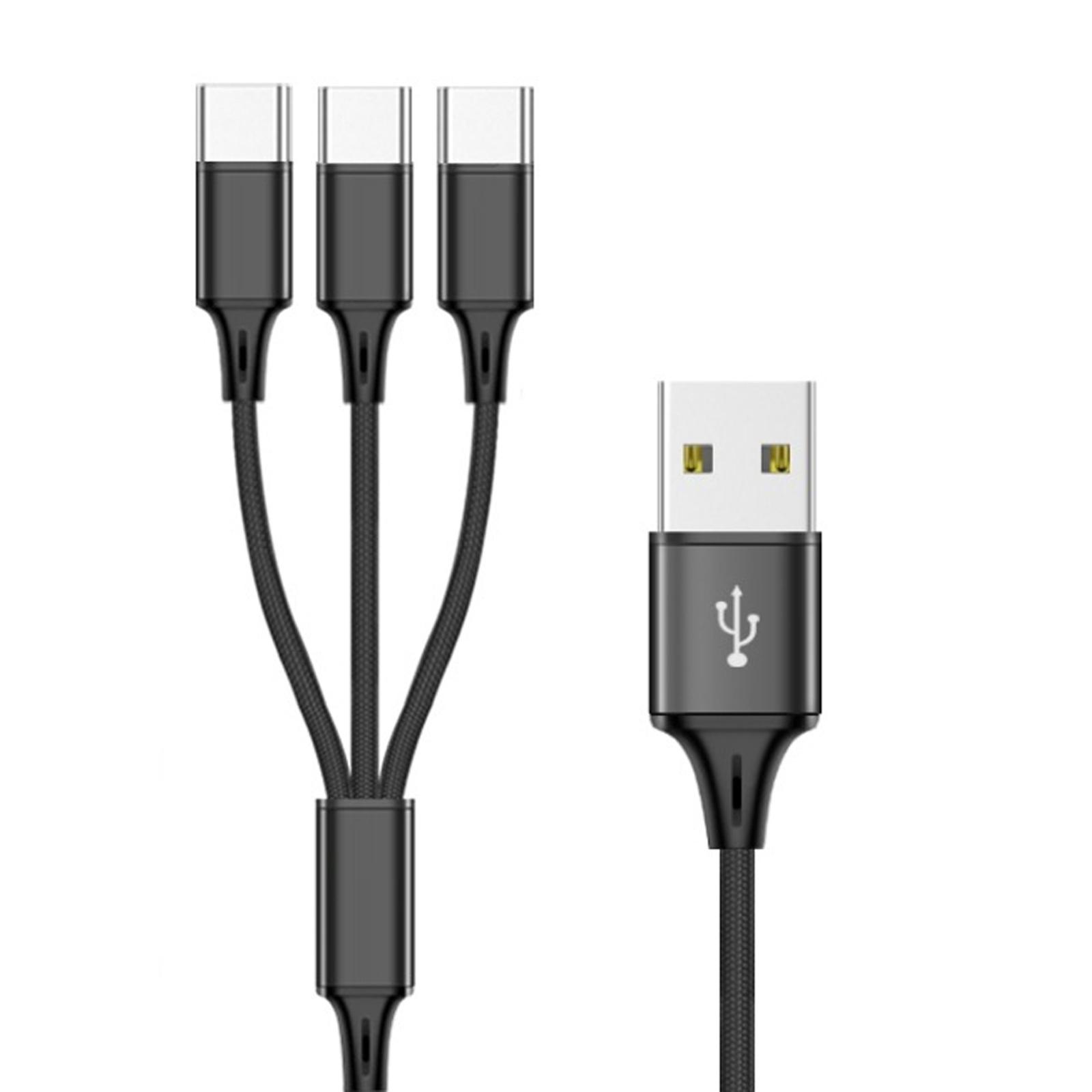 

Multi Charging Cable Multi USB Charger Cable Nylon Braided 3/4/5 in 1 Multiple Charging Cord with Type-C Connectors 3