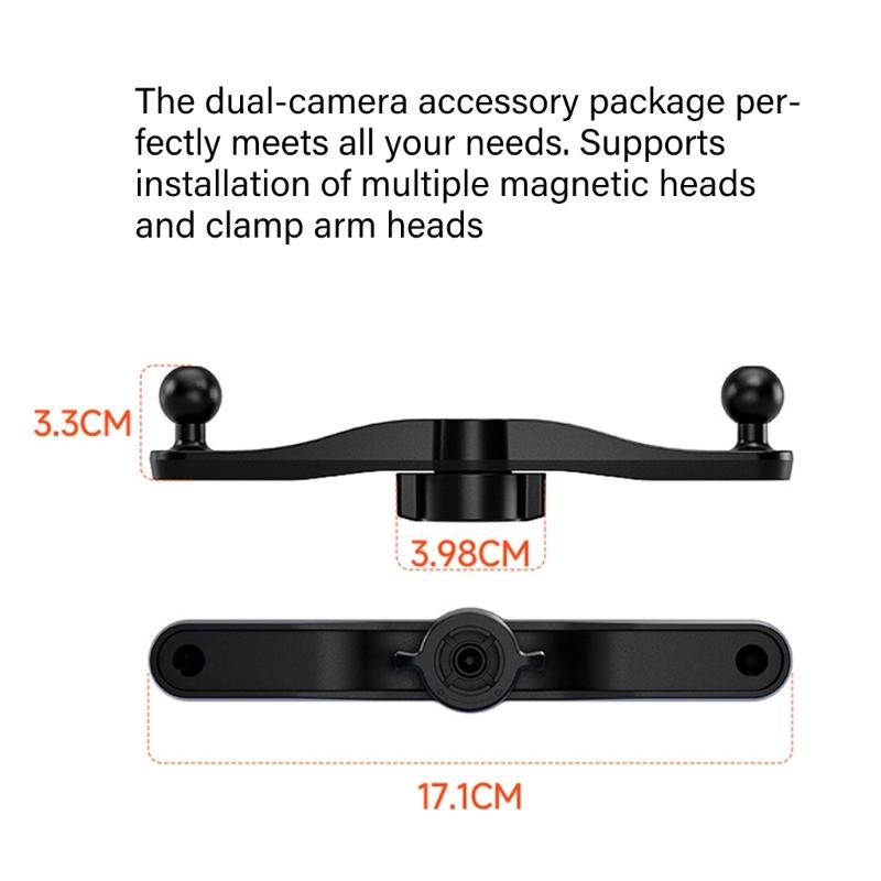 Adjustable Clamp Including Twin 17mm Ball Executives Accommodates Magnetic Holders and Wireless Charging Stands Ideal for Travel