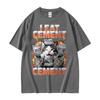 I Eat CeUnisext Cursed Cat Funny Meme Tee Shirt Unisex Women Vintage Gothic Oversized Tshirts Casual Cotton Short Sleeve T Shirt Tops