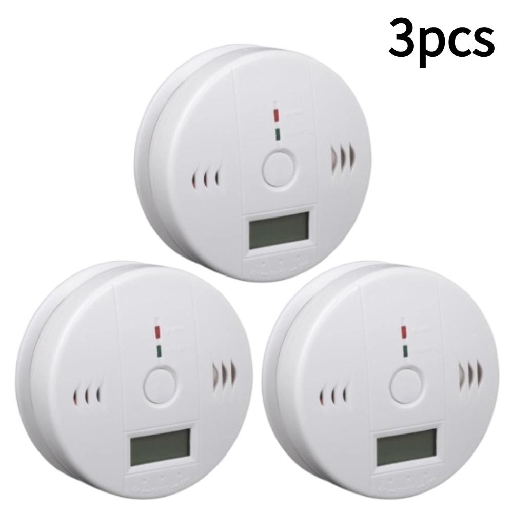 1/2/3pcs Independent CO Alarm Sensor Carbon Monoxide Alarm Detector High Sensitive Warning LCD Display CO Alarm