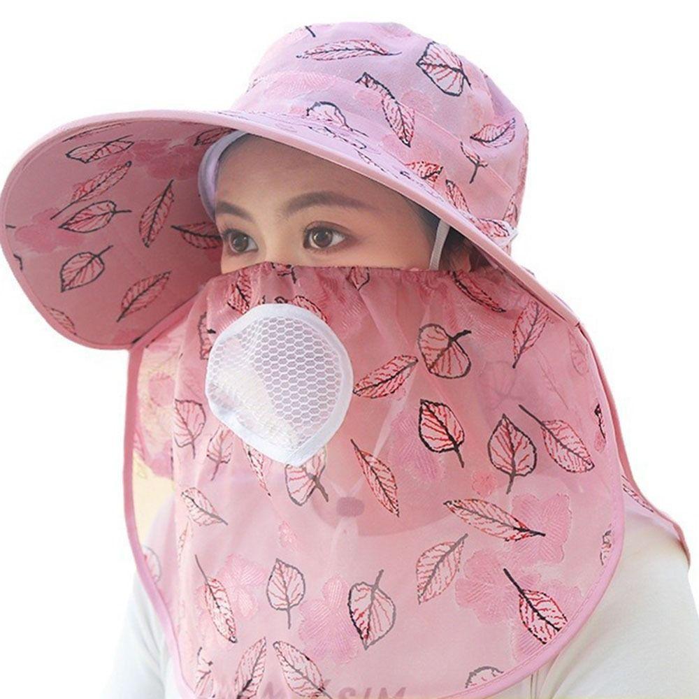 Sunscreen Bucket Hat Wide Brim Ponytail Hats New Tea Picking Cap  Outdoor