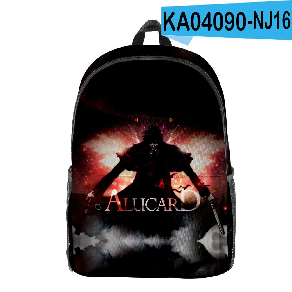 Classic Novelty Funny Cool Hellsing pupil Bookbag Notebook Backpacks 3D Print Oxford Waterproof Boys/Girls Travel Backpacks