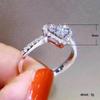 Sanjie Wish European-American Creative Heart Zircon Ring - Travel Souvenir Gift
