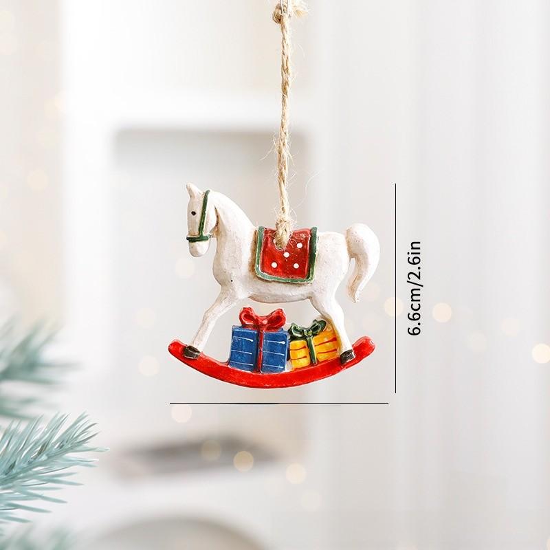 Julhjort Harts Träprydnad För Högtidsdekoration Med Tecknad Stil Och Festliga Teman