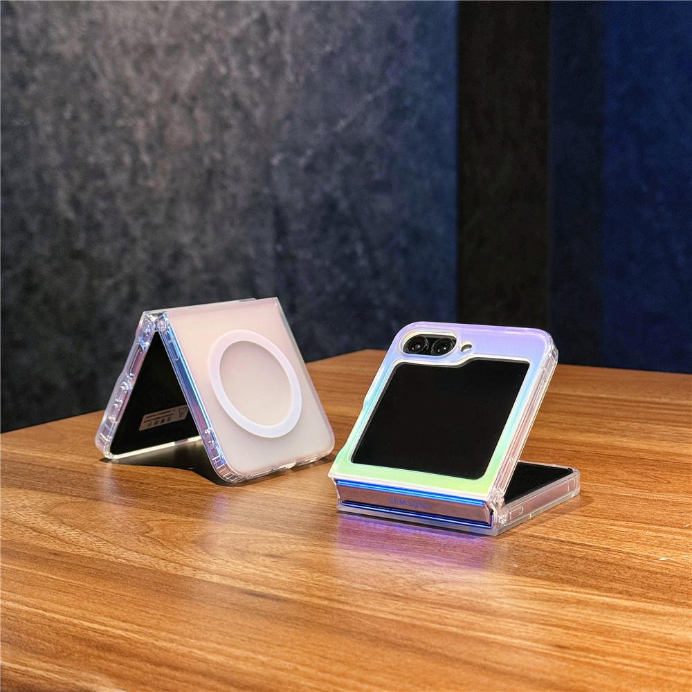 Potrivit pentru Samsung Galaxy ZFlip6 Husă Colorată Magnetică Acoperită cu Culoare pentru Telefon Mobil Zflip7 Husă Protectoare pentru Generația a 3-a și a 4-a