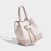 2025 New Patchwork Women Bucket Bag Pu Leather Drawstring Shoulder Bag Korean Style Casual Light Youth Crossbody Bag  Sale
