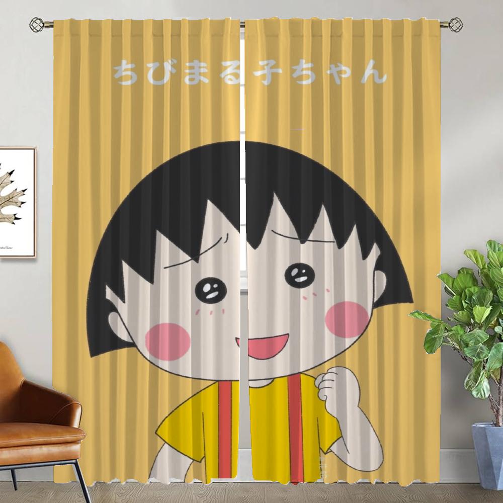 

Chi-bi Maruko Противомоскитные шторы для камеры, украшение на Хэллоуин, современные шторы для гостиной, 2 шт., шторы на окна W50xH70cmx2pcs-CL