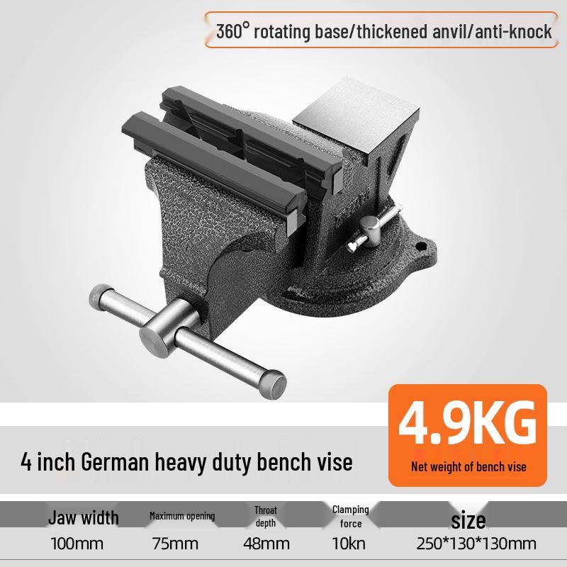 Green Forest Heavy-Duty Multi-Function Workbench Vise - Small Industrial Grade Flat Clamp