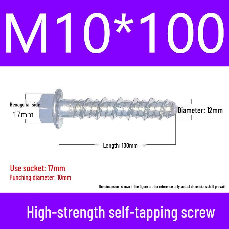 High-Strength Self-Drilling Concrete Anchor Bolt with Self-Anchoring Point and Special Cutting Head