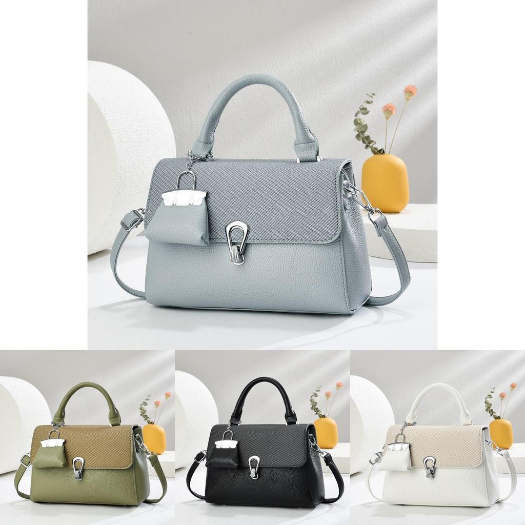 Street Style Solid Color Pu Tote Bag For Women With Quilted Pattern And Inner Zipper Pocket