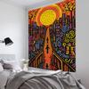 1 pièce Tapisserie Art K-Keith H-Haring Décor de Chambre Tissu Mural Accrochage de Fête Fond de Scène Décor de Chambre Chambre de Bébé