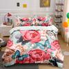 Elegantes Blumen- und Schmetterlings-Set  Dekoration für Kinder- und Schlafzimmer, Exquisites Dreiteiliges Bettwäsche-Set Geschenk