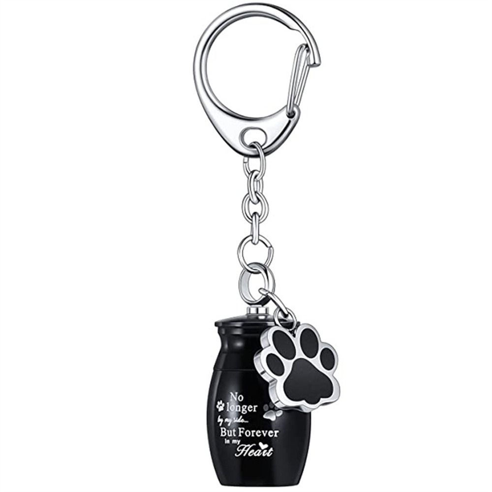 

Dog Cat Ashes Dog Ashes Keepsake Stainless Steel Pet Urns Keyring Cremation Jewelry чёрный