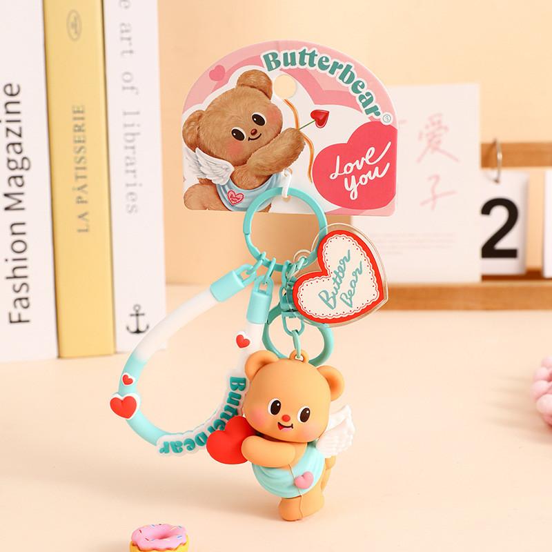 Entzückender Butterbär Serie Schlüsselanhänger Niedlicher Cartoon Auto Taschenanhänger Paargeschenk