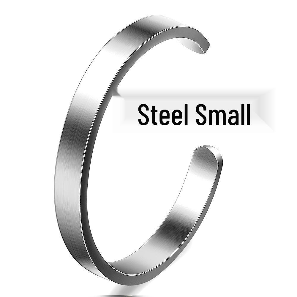 8MM Unisex C-Shaped Stainless Steel Bracelet - Titanium Options, Laser Engravable, Available In Three Colors