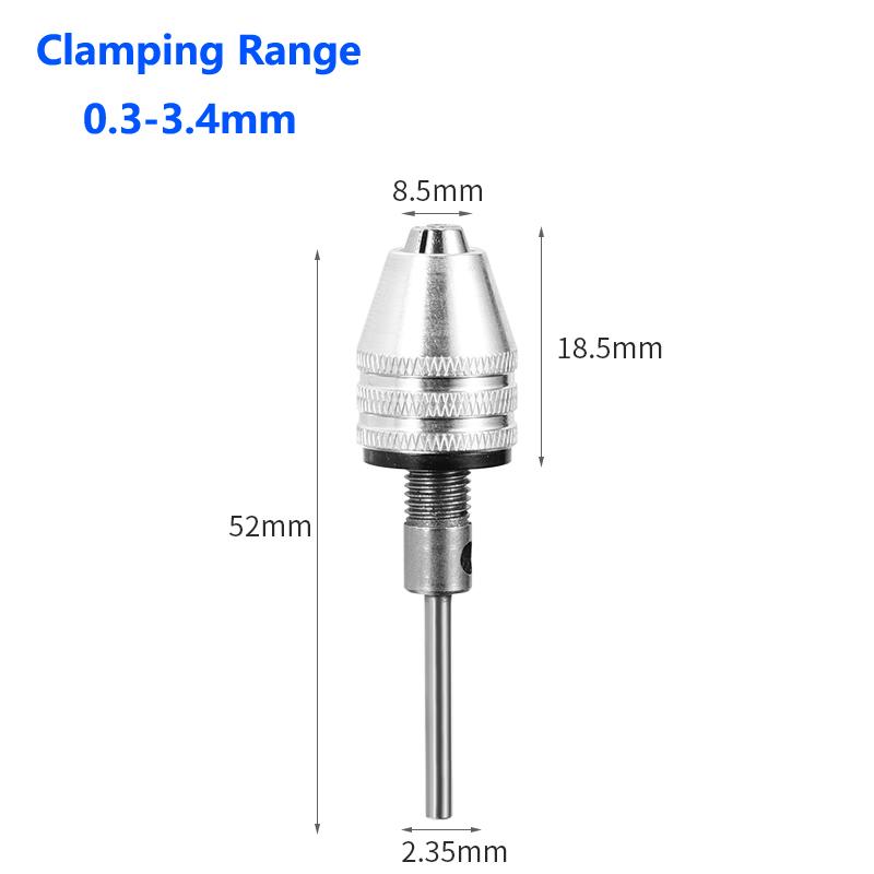 Drill Chuck Keyless Screwdriver Impact Driver Adaptor Electric Micro Motor Clamp Mini Chuck Fixture Hex Shank Drill Bits Adapter Tire Chucks 1