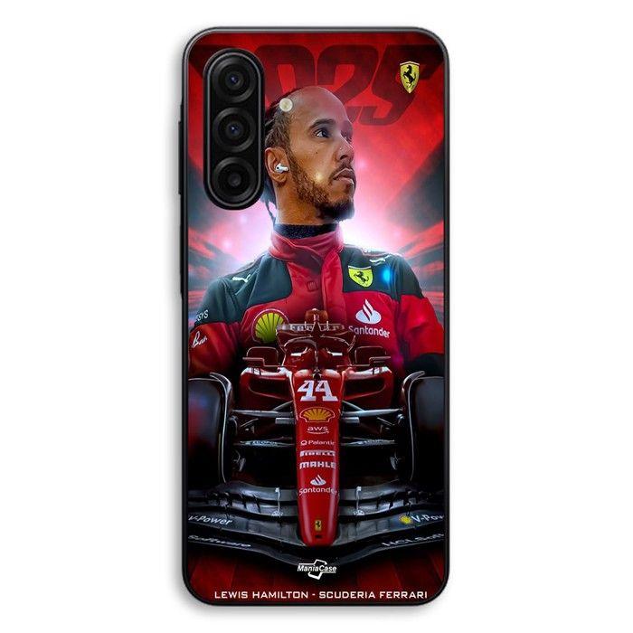 Cover Per Samsung Galaxy A17 Lewis Hamilton Ferrari ufficiale Maniacase nero