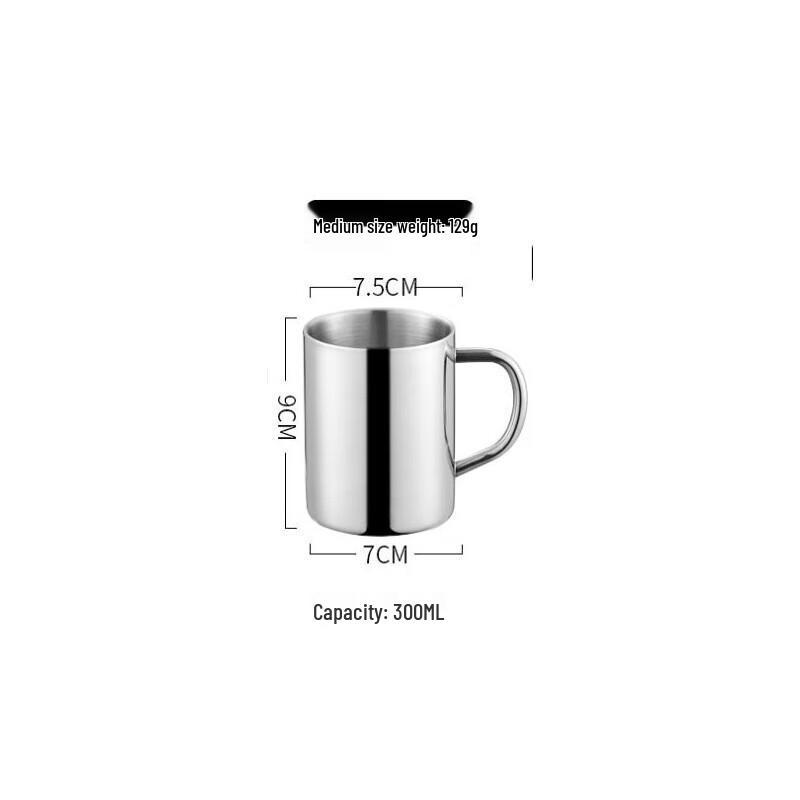 304 Stainless Steel Mug with Handle