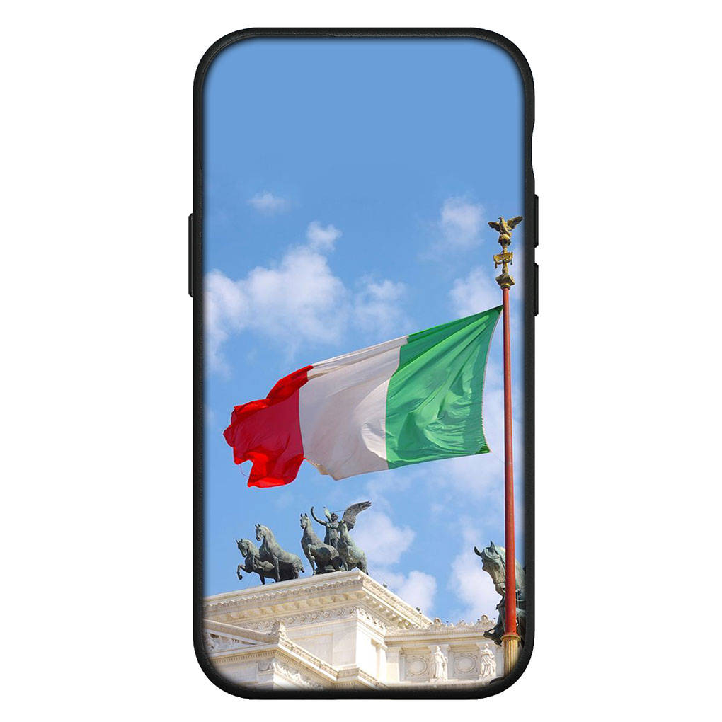 For iPhone 16 15 X XR Samsung Galaxy S24 S23 Plus Xiaomi Redmi Note 13 12 11 Pro Max 9 10 14 OPPO Huawei Cover Italy Italia National Flag Phone Case