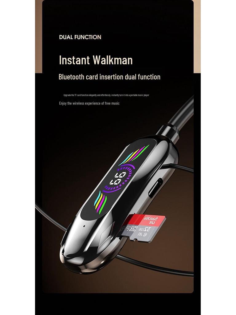 Wireless Neckband Bluetooth Headphones with Noise Reduction and Long Battery Life for Gaming and Sports