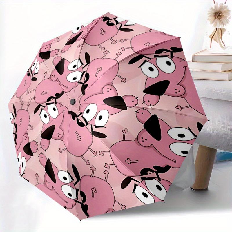 1pc Pig Pattern Automatic Open/close, All-Season Portable Folding Umbrella, Travel, Everyday, Formal Events111