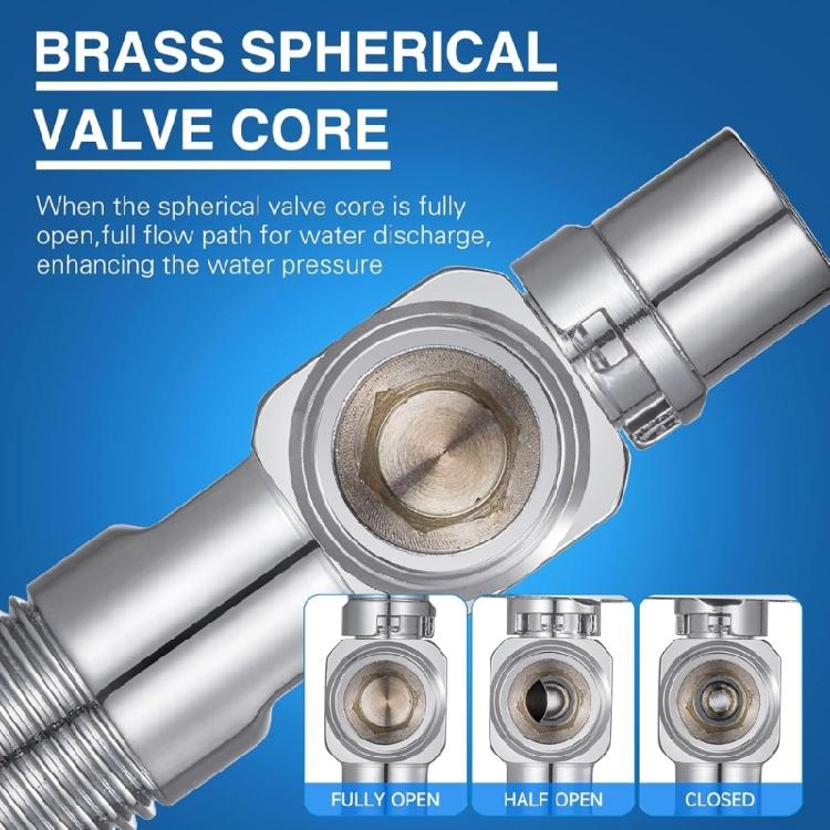Brass 1/4 Turn Shut Off Valves for Kitchen Bathroom Inlet Outlet Features 3/8Inch Adapter for Hot Cold Water Use