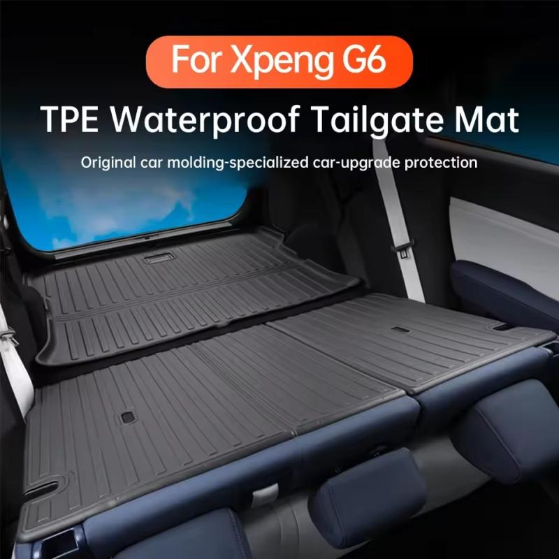 For Xpeng G6 2023-2026 Car Trunk Mat TPE Rear Seat Backrest Protective Pad Trunk Lower Layer Mats Trunk Anti-Scratch Cargo Liner