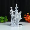 Gift for Women -Silver Finish Romantic Couple Showpiece | Love Statue for Engagement, Wedding, Valentine’s Day Gifts | Perfect Anniversary