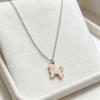 White Dog Head-Up Pendant for Men and Women, Cute Cartoon, New Simple Versatile, Personality Couple Hip-Hop Necklace